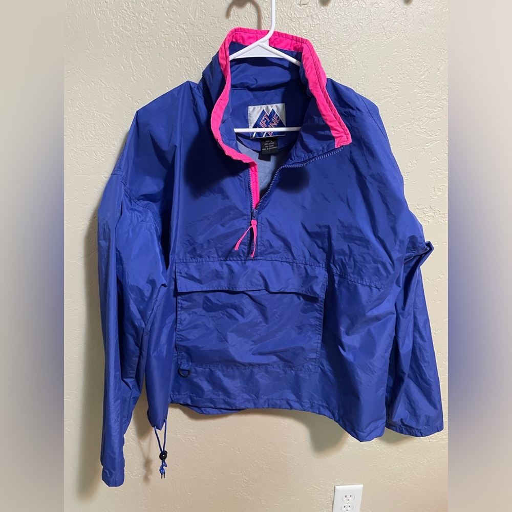 Vintage 90s men’s size L nylon wind breaker - pink and purple